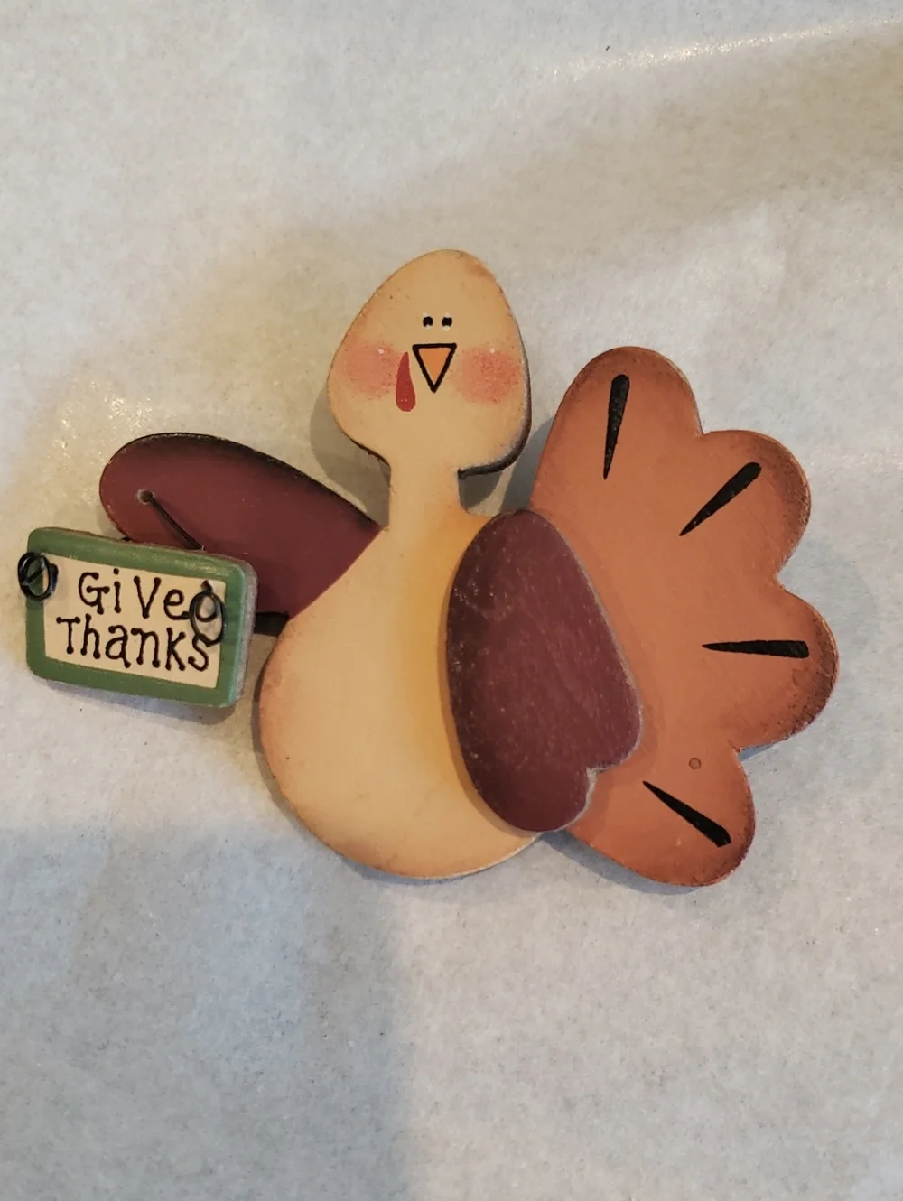 Thanksgiving Turkey Brooch Crazy Mountain / Henton Vintage